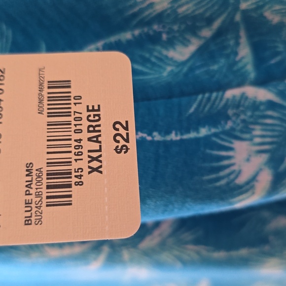 ST. JOHN'S BAY WOMEN'S BLUE PALM TREES TROPICAL TANK TOP PLUS SIZE XXL - Picture 4 of 10